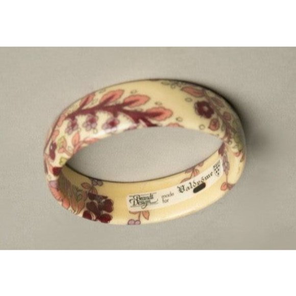 Brandt Design Valdrome Floral Bangle Bracelet Vintage Jewelry - Picture 4 of 5